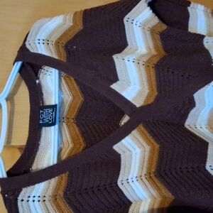 FCT WITH LOVE Zigzag design Crochet in her of brown colours
